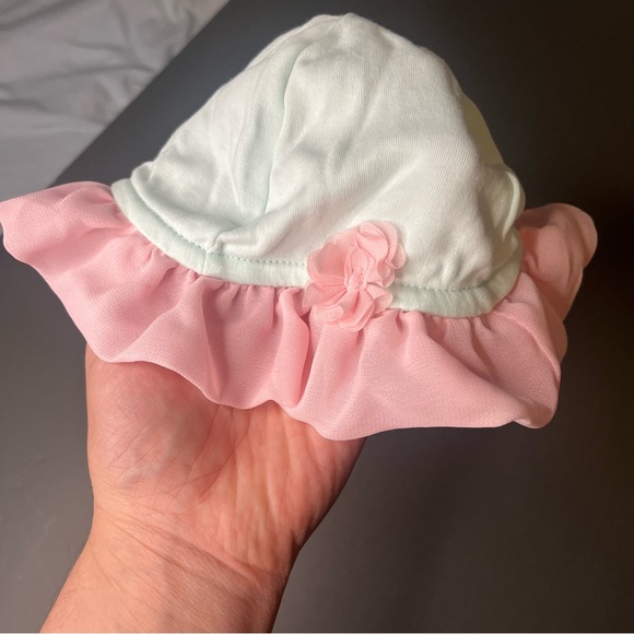 Little Me 6 Months Baby Girls Bunny Romper Hat Matching Set Easter Outfit Ruffle - Picture 8 of 13